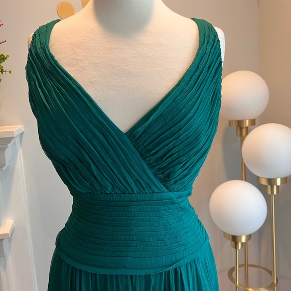 Tadashi Collection Green Silk Dress - Picture 2 of 10